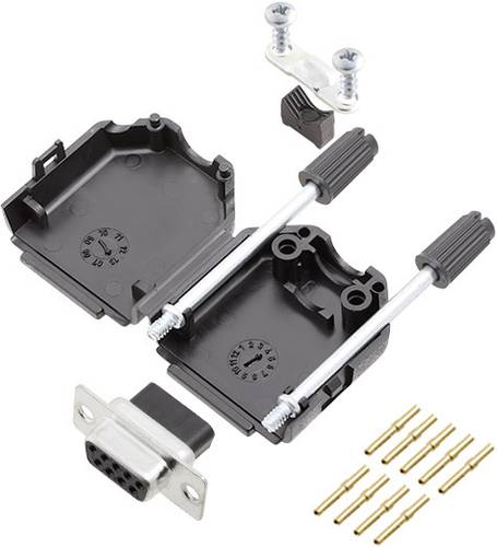 Encitech DPPK09-BK-DBCS-K 6355-0078-11 D-SUB Buchsenleisten-Set 180° Polzahl (num): 9 Crimpen 1St. von ENCITECH