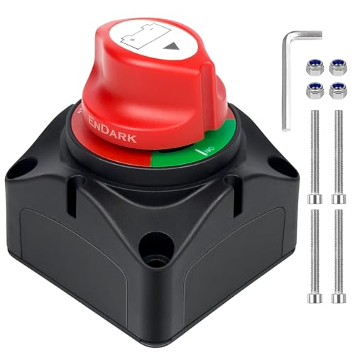Batterie Trennschalter 12v 24v 48v: ENDARK Hauptschalter 275a Batterietrennschalter- Batterieschalter 12 volt für Auto Kfz Motorrad Autobatterie Boot von ENDARK