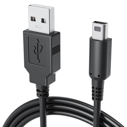 ENDARK 3DS Ladegerät, 1.2m (3.9ft) Ladegerät Netzkabel Ladekabel für 3DS/3DS XL/DSI/DSI XL/2DS/NEU 3DS XL (Schwarz) von ENDARK