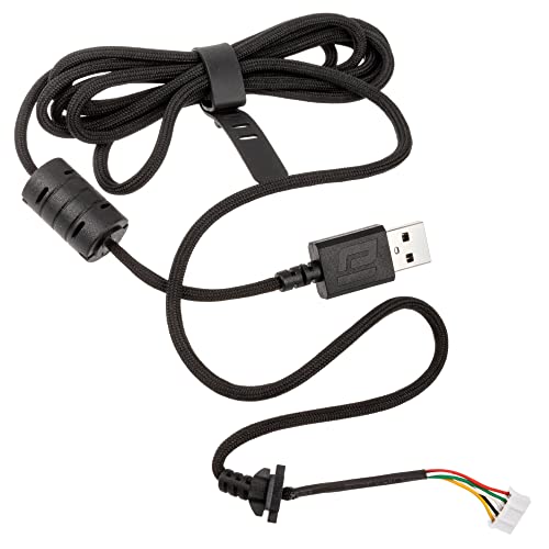 ENDGAME GEAR Ersatzkabel für XM1 Gaming-Maus, kabel Reparatur Flex Cord 2.0 -Flexibles, Langlebiges und Leichtes Ersatzkabel mit Nylongeflecht - Schwarz, 1,85 cm lang von ENDGAME GEAR