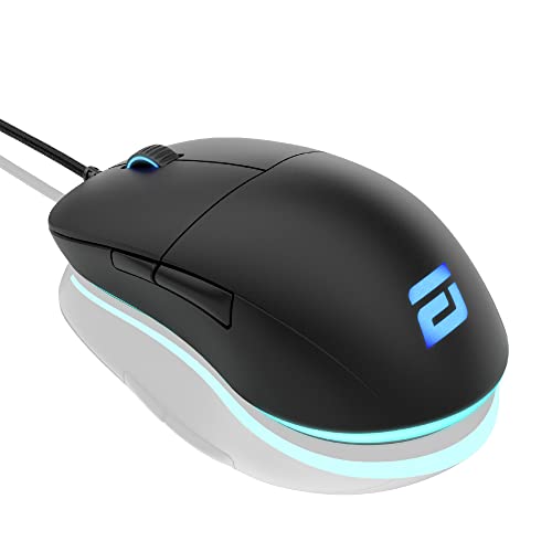 ENDGAME GEAR XM1 RGB Gaming Maus - Optischer PWM3389 Sensor - 50:16.000 DPI 5 Tasten GM 4.0 60M - Switches 1 ms Taster Reaktionszeit – USB Ergonomische Leichte Maus 82g - Schwarz von ENDGAME GEAR