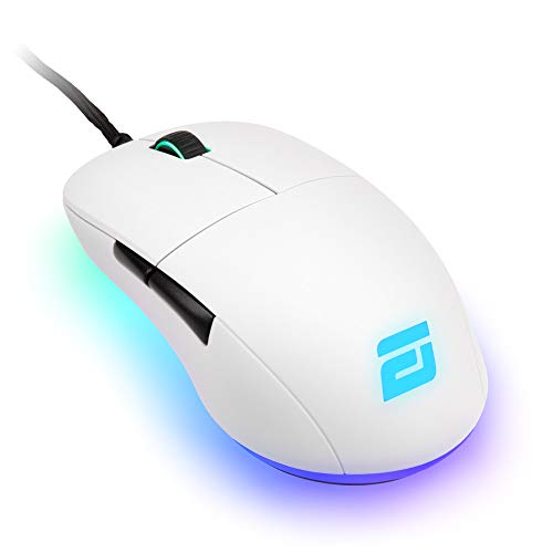 ENDGAME GEAR XM1 RGB Gaming Maus Optischer PWM3389 Sensor - 50:16.000 DPI-5 Tasten Kailh GM 4.0-60M - Switches 1 ms Taster Reaktionszeit – USB Ergonomische Leichte Maus 82g - Weiß von ENDGAME GEAR