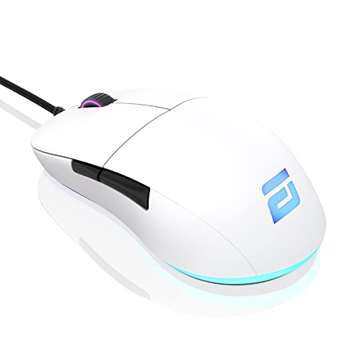 ENDGAME GEAR XM1 RGB Gaming Maus Optischer PWM3389 Sensor - 50:16.000 DPI-5 Tasten Kailh GM 4.0-60M - Switches 1 ms Taster Reaktionszeit – USB Ergonomische Leichte Maus 82g - Weiß von ENDGAME GEAR