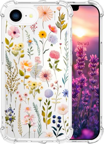 ENDIY Kompatibel mit iPhone 16e Hülle 2025 für Frauen, niedliches Handyhüllen, klares Design, transparent, cooler Kawaii-Schutz, Aquarell-Blumenmuster ENDIY Kompatibel mit iPhone 16e Hülle 2025 für Frauen, niedliches Handyhüllen, klares Design, transparent, cooler Kawaii-Schutz, Aquarell-Blumenmuster von ENDIY