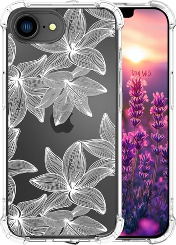 ENDIY Kompatibel mit iPhone 16e Hülle 2025 für Frauen, niedliches Handyhüllen, klares Design, transparent, cooler Kawaii-Schutz, Blume, Weiß ENDIY Kompatibel mit iPhone 16e Hülle 2025 für Frauen, niedliches Handyhüllen, klares Design, transparent, cooler Kawaii-Schutz, Blume, Weiß von ENDIY