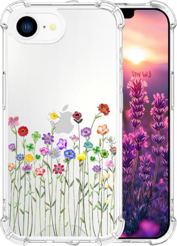 ENDIY Kompatibel mit iPhone 16e Hülle 2025 für Frauen, niedliches Handyhüllen, klares Design, transparent, cooler Kawaii-Schutz, Blumen-Blumenstrauß ENDIY Kompatibel mit iPhone 16e Hülle 2025 für Frauen, niedliches Handyhüllen, klares Design, transparent, cooler Kawaii-Schutz, Blumen-Blumenstrauß von ENDIY