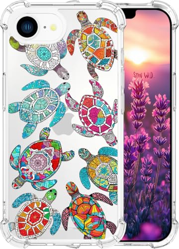 ENDIY Kompatibel mit iPhone 16e Hülle 2025 für Frauen, niedliches Handyhüllen, klares Design, transparent, cooler Kawaii-Schutz, Meeresleben, Cartoon, Schildkröten, Tier, Tribal ENDIY Kompatibel mit iPhone 16e Hülle 2025 für Frauen, niedliches Handyhüllen, klares Design, transparent, cooler Kawaii-Schutz, Meeresleben, Cartoon, Schildkröten, Tier, Tribal von ENDIY