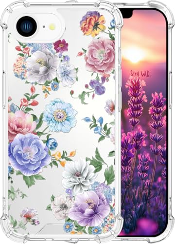 ENDIY Kompatibel mit iPhone 16e Hülle 2025 für Frauen, niedliches Handyhüllen, klares Design, transparent, cooler Kawaii-Schutz, erstaunliche schöne Blumen ENDIY Kompatibel mit iPhone 16e Hülle 2025 für Frauen, niedliches Handyhüllen, klares Design, transparent, cooler Kawaii-Schutz, erstaunliche schöne Blumen von ENDIY