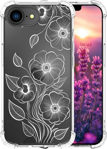 ENDIY Kompatibel mit iPhone 16e Hülle 2025 für Frauen, niedliches Handyhüllen, klares Design, transparent, cooler Kawaii-Schutz, nahtloses abstraktes Muster, Blume ENDIY Kompatibel mit iPhone 16e Hülle 2025 für Frauen, niedliches Handyhüllen, klares Design, transparent, cooler Kawaii-Schutz, nahtloses abstraktes Muster, Blume von ENDIY