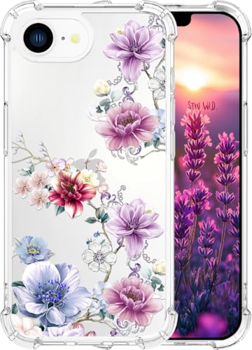 ENDIY Kompatibel mit iPhone 16e Hülle 2025 für Frauen, niedliches Handyhüllen, klares Design, transparent, cooler Kawaii-Schutz, wundervolle große Blumen ENDIY Kompatibel mit iPhone 16e Hülle 2025 für Frauen, niedliches Handyhüllen, klares Design, transparent, cooler Kawaii-Schutz, wundervolle große Blumen von ENDIY