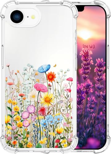 ENDIY Schutzhülle für iPhone 16e mit Design, niedliche, transparente Designer-Schutzhülle für Damen und Mädchen, mit robustem Bumper (klare Blumen, Kräuter, Wild) ENDIY Schutzhülle für iPhone 16e mit Design, niedliche, transparente Designer-Schutzhülle für Damen und Mädchen, mit robustem Bumper (klare Blumen, Kräuter, Wild) von ENDIY