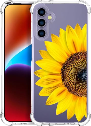 ENDIY Schutzhülle für Samsung Galaxy S24 / S25, niedliches Funda-Design, transparent, cooler Kawaii-Schutz, Sonnenblume, Sonnenblume ENDIY Schutzhülle für Samsung Galaxy S24 / S25, niedliches Funda-Design, transparent, cooler Kawaii-Schutz, Sonnenblume, Sonnenblume von ENDIY