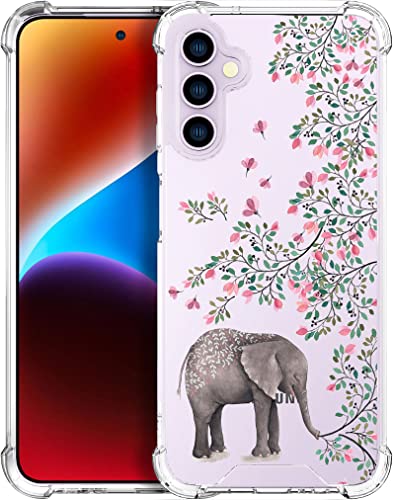 ENDIY Kompatibel mit Samsung Galaxy S23+ Plus Schutzhüllen mit Design, niedliche, transparente Designer-Handyhülle für Damen und Mädchen, mit robustem Stoßfänger (klare Elefantenblumen) ENDIY Kompatibel mit Samsung Galaxy S23+ Plus Schutzhüllen mit Design, niedliche, transparente Designer-Handyhülle für Damen und Mädchen, mit robustem Stoßfänger (klare Elefantenblumen) von ENDIY
