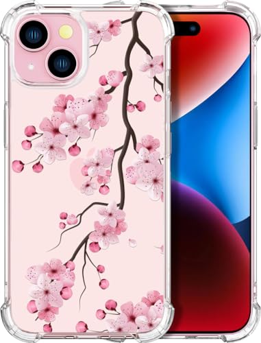 ENDIY Schutzhülle für iPhone 15 Plus mit Design, niedliche, transparente Designer-Schutzhülle für Damen und Mädchen, mit robustem Bumper (klares Sakura-Kirsch-Rosa) ENDIY Schutzhülle für iPhone 15 Plus mit Design, niedliche, transparente Designer-Schutzhülle für Damen und Mädchen, mit robustem Bumper (klares Sakura-Kirsch-Rosa) von ENDIY