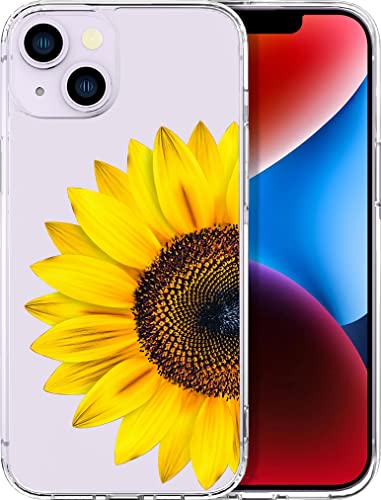 ENDIY iPhone 14 Hülle Blume Blumen für Frauen Mädchen Girly Niedliche Handyhülle Klar mit Design, Kompatibel mit iPhone 14 Hülle Transparent Cool Kawaii Schutz,Sonnenblume Sonne Blume ENDIY iPhone 14 Hülle Blume Blumen für Frauen Mädchen Girly Niedliche Handyhülle Klar mit Design, Kompatibel mit iPhone 14 Hülle Transparent Cool Kawaii Schutz,Sonnenblume Sonne Blume von ENDIY