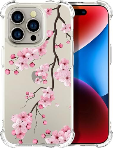 ENDIY Schutzhülle für iPhone 15 Pro Max mit Design, niedliche, transparente Designer-Schutzhülle für Damen und Mädchen, mit robustem Stoßfänger (klares Sakura-Kirsch-Rosa) ENDIY Schutzhülle für iPhone 15 Pro Max mit Design, niedliche, transparente Designer-Schutzhülle für Damen und Mädchen, mit robustem Stoßfänger (klares Sakura-Kirsch-Rosa) von ENDIY