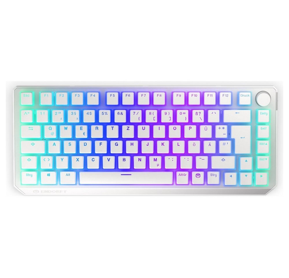 ENDORFY ENDORFY Thock 75% Wireless Gaming-Tastatur - Onyx White Gaming-Tastatur (Kabellose Freiheit im Gaming) von ENDORFY