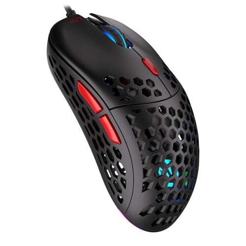 ENDORFY LIX Plus, Leichte Gaming-Maus (59 g), PixArt PMW3370 Sensor, 19.000 maximale DPI, mechanische Schalter Kailh GM 8.0 80M, 6 programmierbare Tasten, EY6A001 von ENDORFY