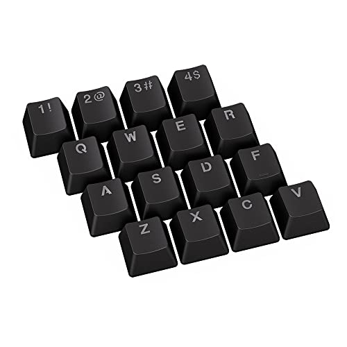 ENDORFY PBT Keycaps, Satz von 124 keycap, klare Schrift, haltbares und unauslöschliches PBT-Material, US ANSI-Layout | EY0E001, Schwarz von ENDORFY