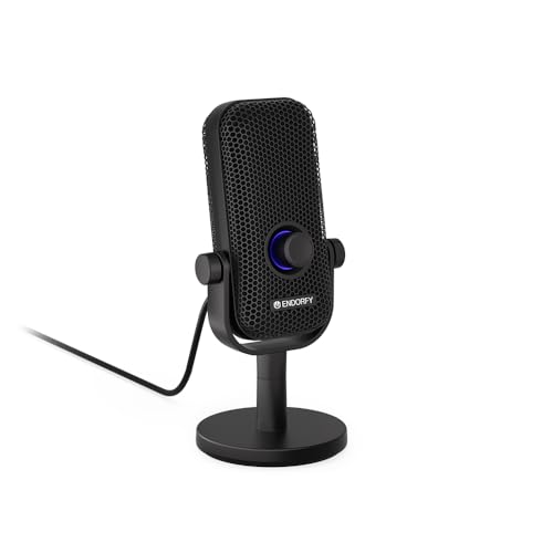 ENDORFY Solum Voice S, Gaming Mikrofon PC, Podcast mikrofon, Streaming mikrofon, RGB-Beleuchtung, USB mikrofon Plug & Play, Tap-to-Mute-Button, GAIN-Regler, Nierencharakteristik, EY1B013 von ENDORFY