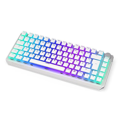 ENDORFY Thock 75% Wireless DE Kailh Box Black Onyx White Pudding, Gaming Tastatur, BT und 2.4 GHz Wireless, PBT Double-Shot Keycaps, Hot-Swap Funktion, Deutsches Layout QWERZ von ENDORFY