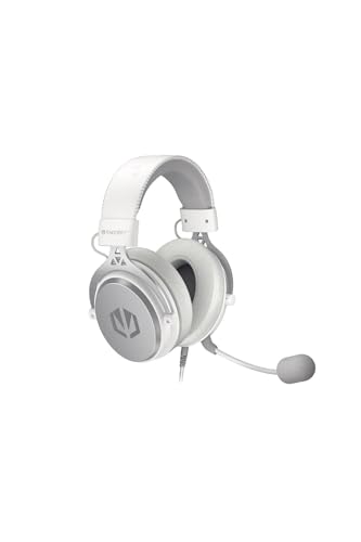 ENDORFY VIRO Onyx White, Gaming Over-Ear-Kopfhörer, abnehmbares Mikrofon, Langlebiger Aluminiumrahmen, Weiche Ohrpolster aus Memory-Schaumstoff, 53 mm Treiber von ENDORFY
