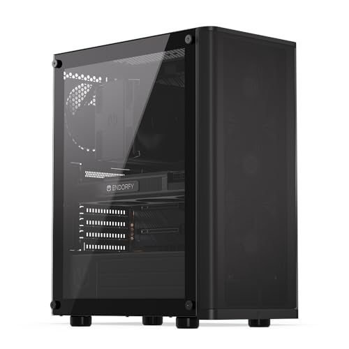 ENDORFY Ventum 200 Air, ATX Gehäuse, 4x 120mm Lüfter enthalten, Seite aus gehärtetem Glas, Frontblende aus Mesh, Breite Kühlkompatibilität, Kompakter Formfaktor, EY2A002 ENDORFY Ventum 200 Air, ATX Gehäuse, 4x 120mm Lüfter enthalten, Seite aus gehärtetem Glas, Frontblende aus Mesh, Breite Kühlkompatibilität, Kompakter Formfaktor, EY2A002 von ENDORFY