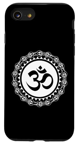 AUM OHM Fahrrad Ritzel Kette Radfahren inspiriert Hülle für iPhone SE (2020) / 7 / 8 von ENDU Designs - Cycling Inspired Apparel