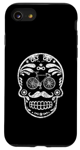 Dia de Los Muertos CALAVERA Fahrrad Radfahren inspiriertes Design Hülle für iPhone SE (2020) / 7 / 8 von ENDU Designs - Cycling Inspired Apparel