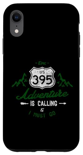 California Highway 395 Eastern Sierra Wanderabenteuerclub Hülle für iPhone XR von ENDU Designs - Hiker Backpacker Inspired Apparel