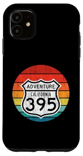 California Highway 395 - Wandern Angeln Klettern Abenteuer Hülle für iPhone 11 von ENDU Designs - Hiker Backpacker Inspired Apparel