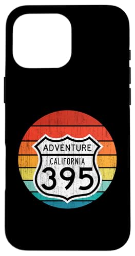 California Highway 395 - Wandern Angeln Klettern Abenteuer Hülle für iPhone 16 Pro Max von ENDU Designs - Hiker Backpacker Inspired Apparel