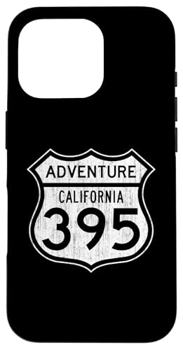 California Highway 395 - Wandern Angeln Klettern Abenteuer Hülle für iPhone 16 Pro von ENDU Designs - Hiker Backpacker Inspired Apparel