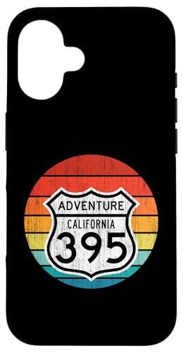 California Highway 395 - Wandern Angeln Klettern Abenteuer Hülle für iPhone 16 von ENDU Designs - Hiker Backpacker Inspired Apparel
