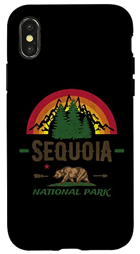 Design, inspiriert von Wanderern, Wanderern und Wanderern im Sequoia-Nationalpark in der Sierra Hülle für iPhone X/XS von ENDU Designs - Hiker Backpacker Inspired Apparel