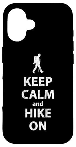 Keep Calm and Hike On – Backpacker Hiker inspiriertes Design Hülle für iPhone 16 von ENDU Designs - Hiker Backpacker Inspired Apparel