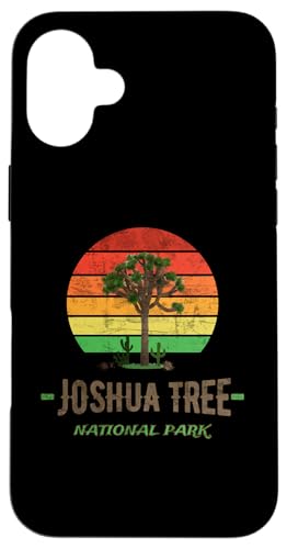 Vom Joshua Tree Nationalpark, vom Wanderer bei Sonnenuntergang in der Wüste inspiriert Hülle für iPhone 16 Plus von ENDU Designs - Hiker Backpacker Inspired Apparel