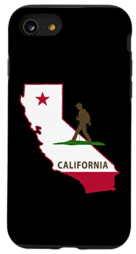 Wandern Kalifornien Backcountry Hiker Backpacker Hiker Inspired Hülle für iPhone SE (2020) / 7 / 8 von ENDU Designs - Hiker Backpacker Inspired Apparel