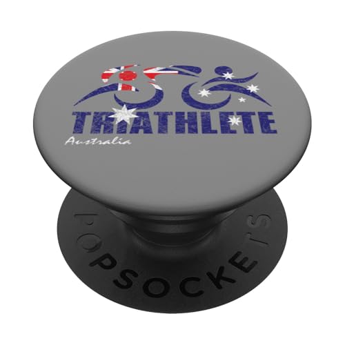 Australien-Flagge, Triathlon-Triathlet – Aussie inspiriertes Design PopSockets Klebender PopGrip Australien-Flagge, Triathlon-Triathlet – Aussie inspiriertes Design PopSockets Klebender PopGrip von ENDU Designs - Triathlon Inspired Apparel