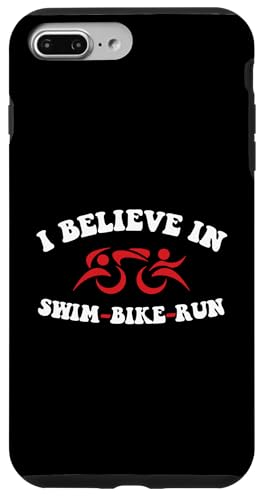 I believe in Swim Bike Run Triathlon Triathlet Inspired Hülle für iPhone 7 Plus/8 Plus I believe in Swim Bike Run Triathlon Triathlet Inspired Hülle für iPhone 7 Plus/8 Plus von ENDU Designs - Triathlon Inspired Apparel