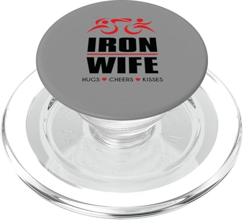 IRON WIFE Hugs Cheers Kisses Sherpa Triathlon Triathlet PopSockets PopGrip für MagSafe von ENDU Designs - Triathlon Inspired Apparel