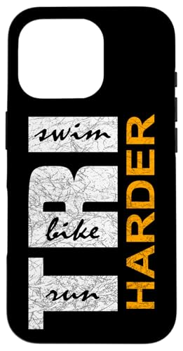 Triathleten TRI HARDER Swim Bike Run Triathlon Inspired Hülle für iPhone 16 Pro Triathleten TRI HARDER Swim Bike Run Triathlon Inspired Hülle für iPhone 16 Pro von ENDU Designs - Triathlon Inspired Apparel