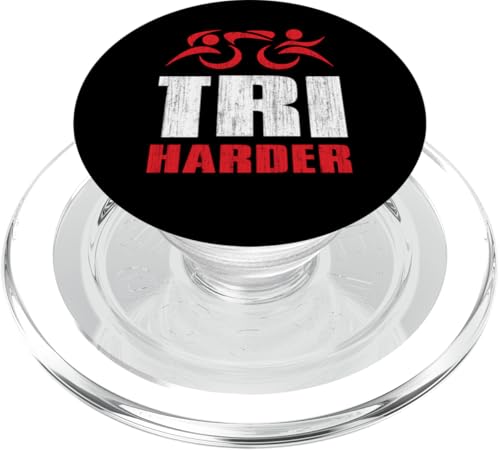 Triathleten TRI HARDER - Swim Bike Run Triathlon Inspired PopSockets PopGrip für MagSafe Triathleten TRI HARDER - Swim Bike Run Triathlon Inspired PopSockets PopGrip für MagSafe von ENDU Designs - Triathlon Inspired Apparel