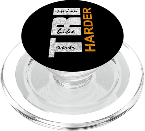 Triathleten TRI HARDER Swim Bike Run Triathlon Inspired PopSockets PopGrip für MagSafe Triathleten TRI HARDER Swim Bike Run Triathlon Inspired PopSockets PopGrip für MagSafe von ENDU Designs - Triathlon Inspired Apparel