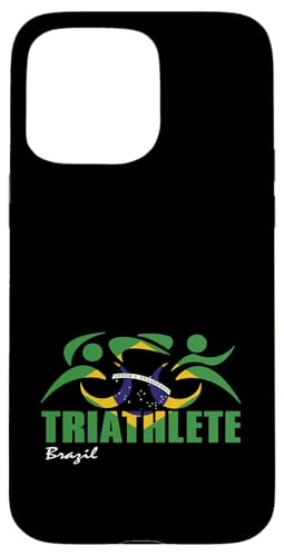Triathlon mit brasilianischer Flagge, inspiriert von brasilianischen Triathleten Hülle für iPhone 15 Pro Max von ENDU Designs - Triathlon Inspired Apparel
