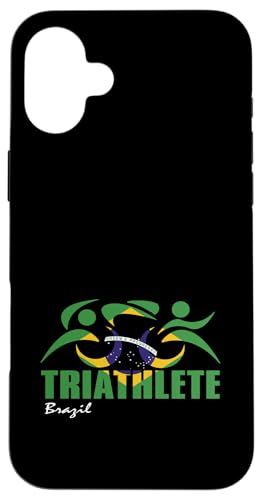Triathlon mit brasilianischer Flagge, inspiriert von brasilianischen Triathleten Hülle für iPhone 16 Plus Triathlon mit brasilianischer Flagge, inspiriert von brasilianischen Triathleten Hülle für iPhone 16 Plus von ENDU Designs - Triathlon Inspired Apparel