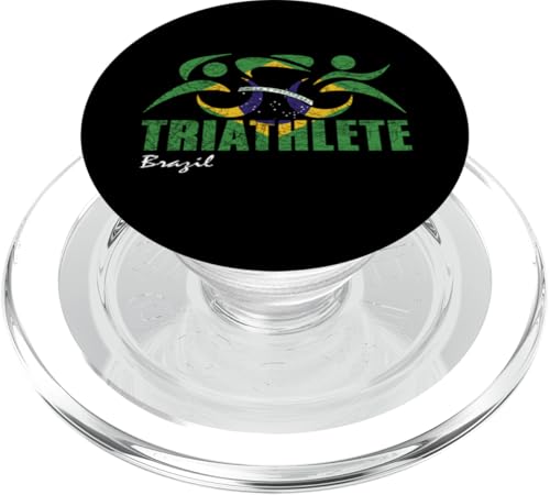 Triathlon mit brasilianischer Flagge, inspiriert von brasilianischen Triathleten PopSockets PopGrip für MagSafe von ENDU Designs - Triathlon Inspired Apparel