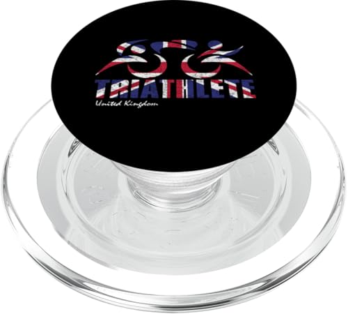 UK United Kingdom Union Jack Flagge Triathlon Triathlet PopSockets PopGrip für MagSafe UK United Kingdom Union Jack Flagge Triathlon Triathlet PopSockets PopGrip für MagSafe von ENDU Designs - Triathlon Inspired Apparel