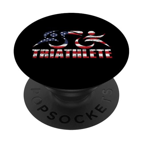 USA Amerika Flagge Triathlon Triathlete Schwimmen Bike Run Inspired PopSockets Klebender PopGrip USA Amerika Flagge Triathlon Triathlete Schwimmen Bike Run Inspired PopSockets Klebender PopGrip von ENDU Designs - Triathlon Inspired Apparel