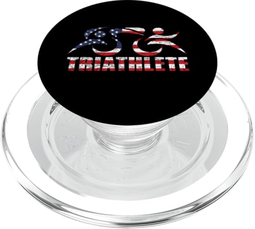 USA Flagge Triathlon Triathlet Schwimmen Bike Run America Inspired PopSockets PopGrip für MagSafe USA Flagge Triathlon Triathlet Schwimmen Bike Run America Inspired PopSockets PopGrip für MagSafe von ENDU Designs - Triathlon Inspired Apparel